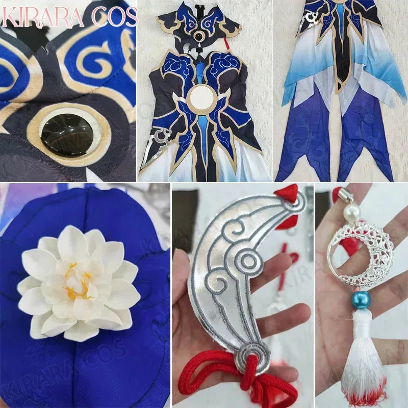 

CyCostume Cosplay Star Rail Jingliu Wig Full Set Dress Outfit Uniform Accessories Jing Liu Costumes Lolita