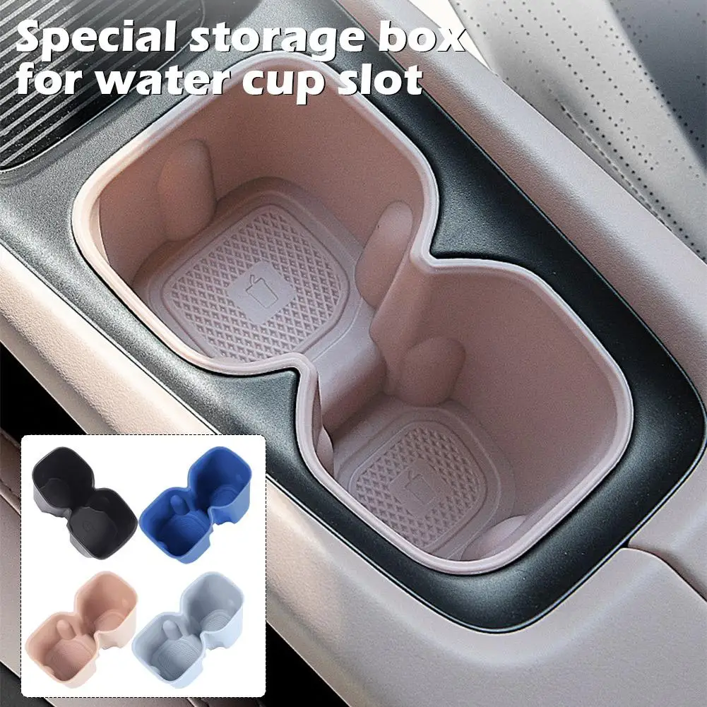 For BYD SEAGULL 2023 Special Storage Box For Water Cup Slot Cup Holder Anti-slip Pad Fixed Beverage Holder Car Interior Acc K1R1