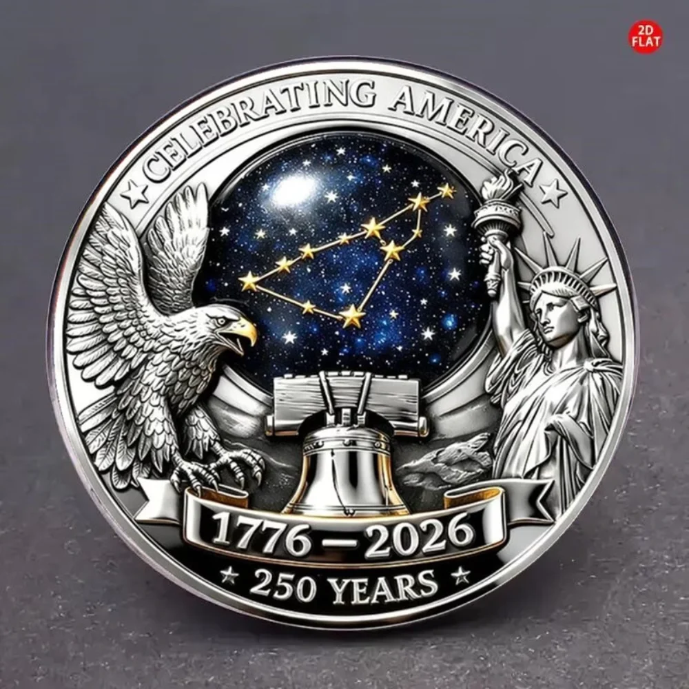 Star Bar Honor 250th Anniversary Pin of The Founding of Us Stainless Steel Flat Dropper Pin Clothes Backpacks Pins Decorative
