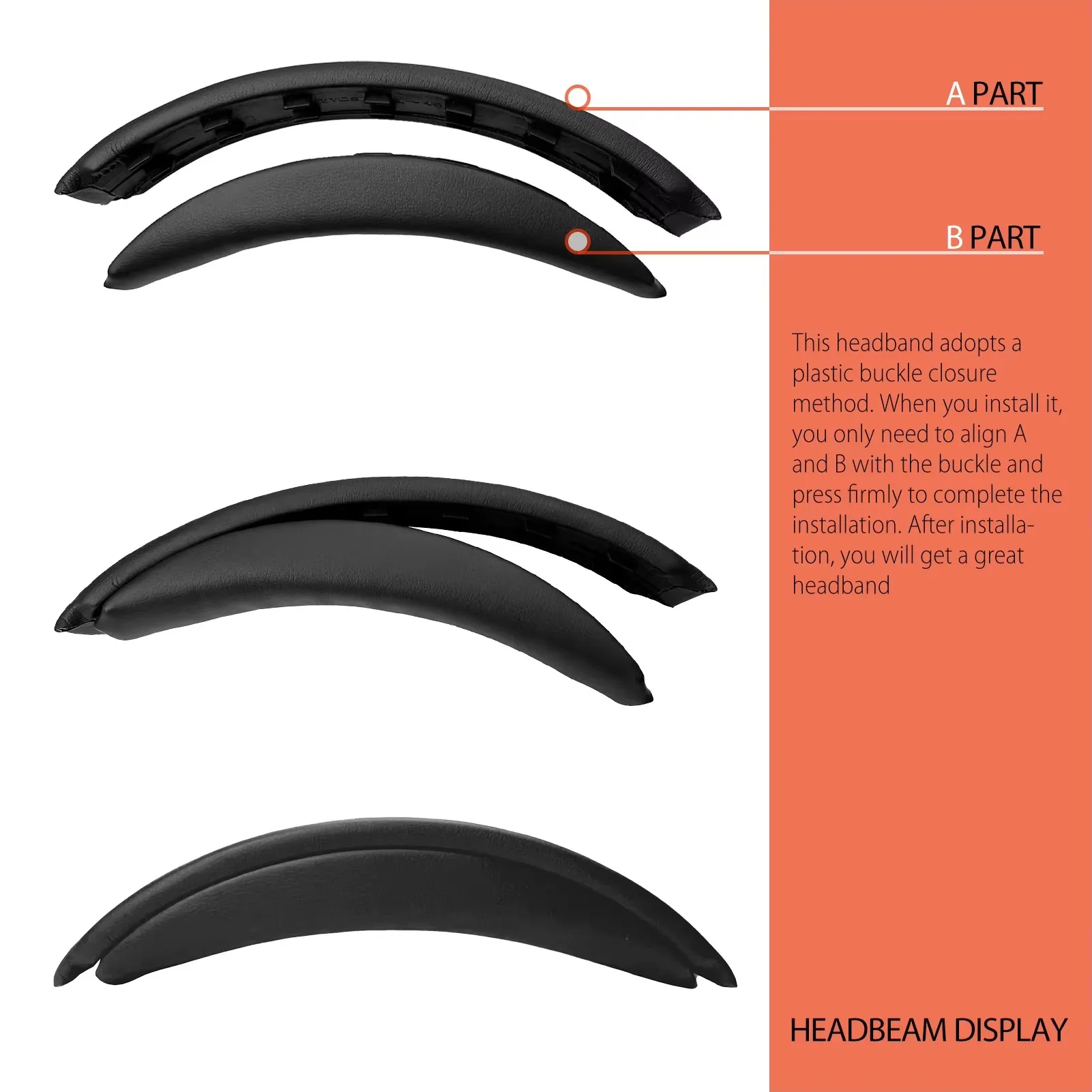 عصابة رأس قابلة للإزالة لسماعات Bose QC45 QC35 QC35II QC35 II شعاع الرأس تصميم جديد وسادة شعاع متقاطعة عصابة رأس