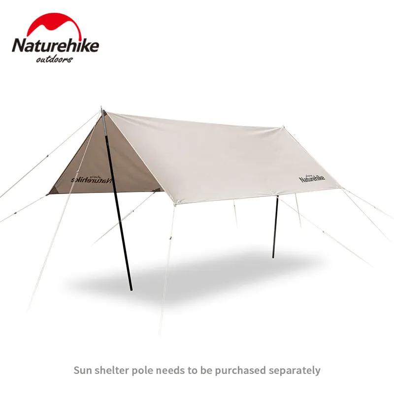 Naturehike Outdoor Large Cotton Square Sun Shelter 4.25kg Waterproof Sunscreen Thicken Fabric Strengthen Locking Plate Awning