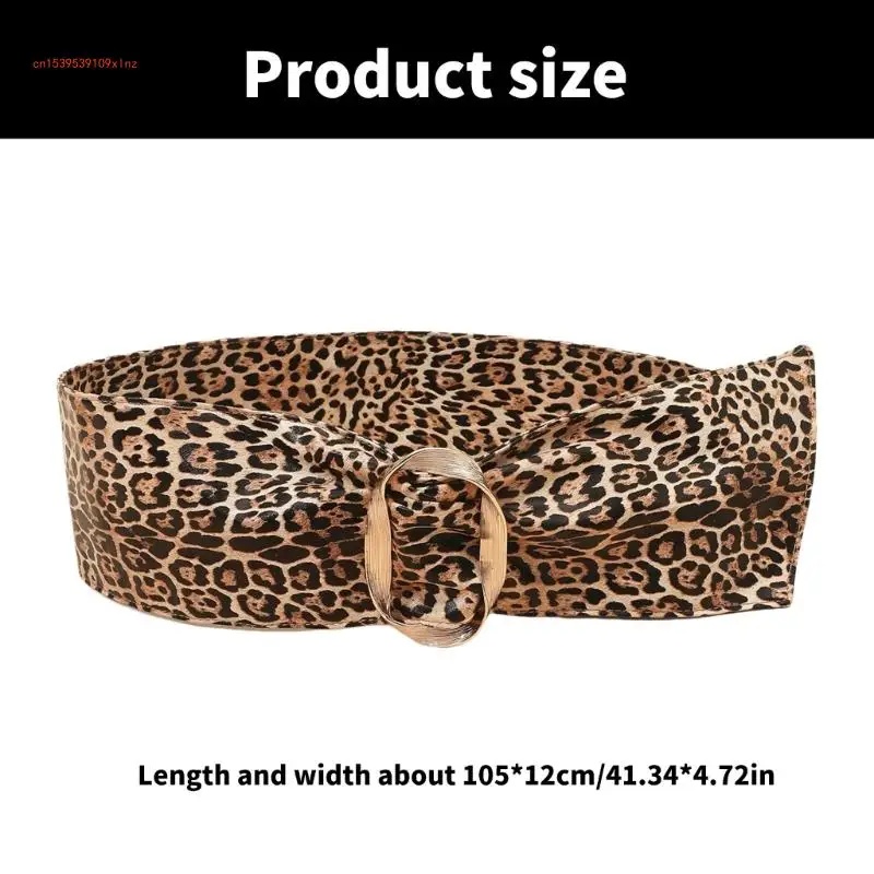 Accessori per cintura decorativa per feste formali con cintura larga leopardata accattivante