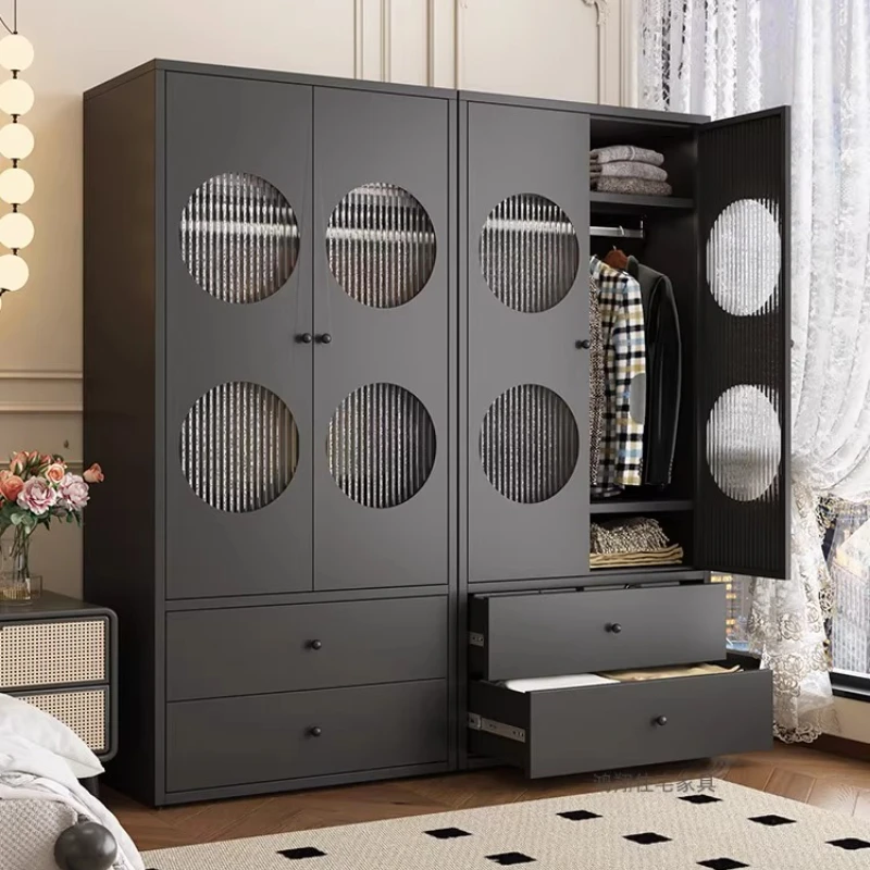 

European Nordic Wood Wardrobes Modern Luxury Drawers Storage Closet Organizer Space Saving Ropero De Madera Furniture Home