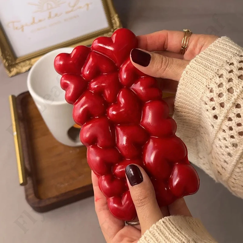 Heart Shape Chocolate Bar Silicone Mold Candy Dessert Mould Baking Tool