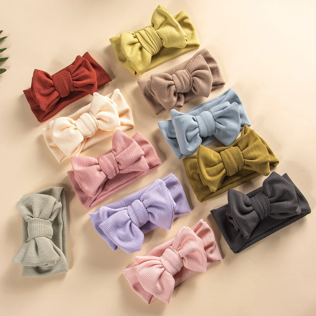 

11Pcs/Lot Oversize Knot Bow Headwarp Double Knotted Headband For Baby Girls Toddler Hair Accessory