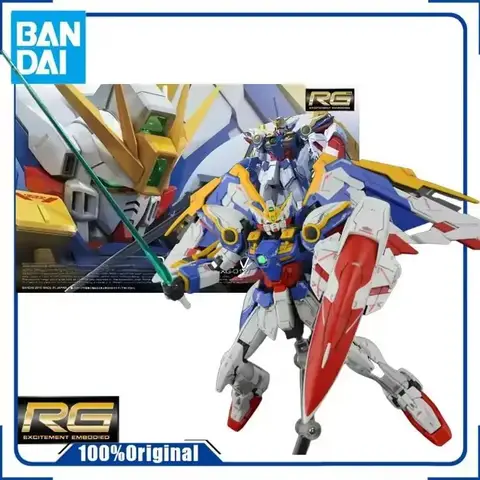 Bandai Original RG Standard Version 20 Wing Gundam EW Anime Action Figure Assembly Model Toys Gifts For Children