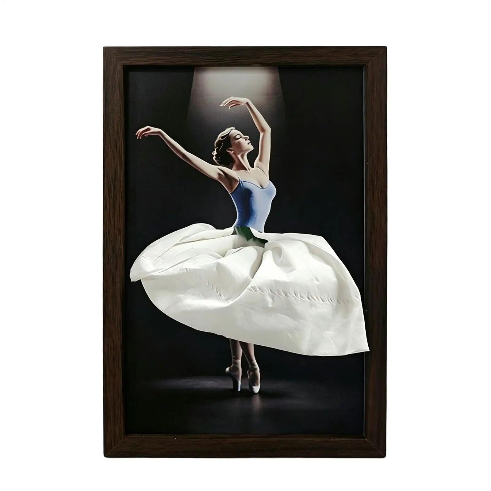 1 PC Wooden Ballet Dancer Skirt Elegant Tissue Dispenser for Bedroom, Home Office, Table, and Bedside Use