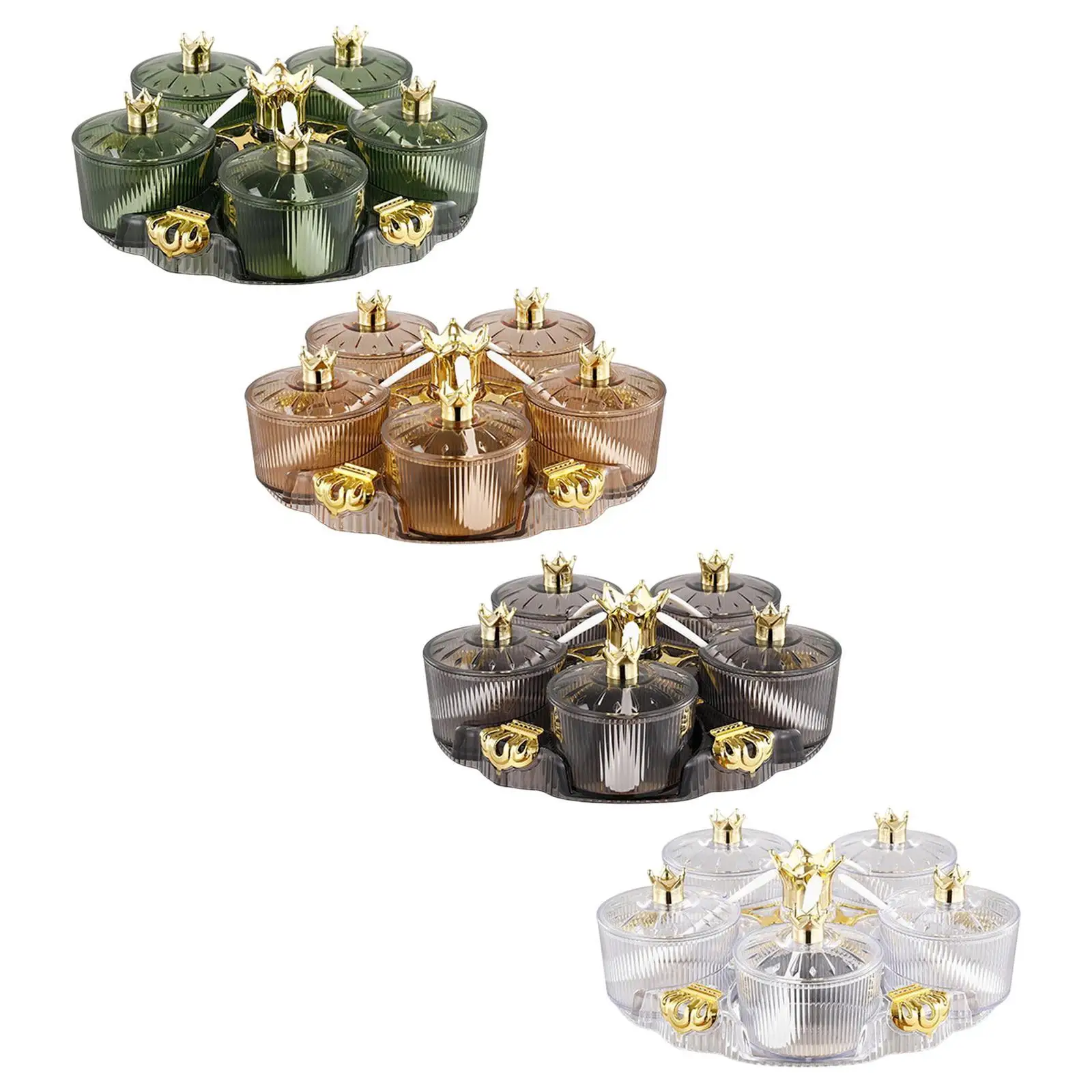 

Разделенный сервировочный поднос, держатель для сухих фруктов, 5-секционная роскошная коробка для приправ, блюдо для закусок для десерта, фруктов, домашнего стола, чаепития