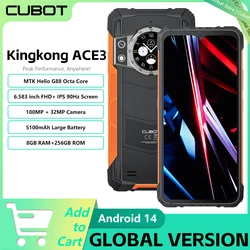 Cubot KingKong ACE 3，Smartphone Android 14，Helio G88，8GB RAM+256GB ROM，6.583