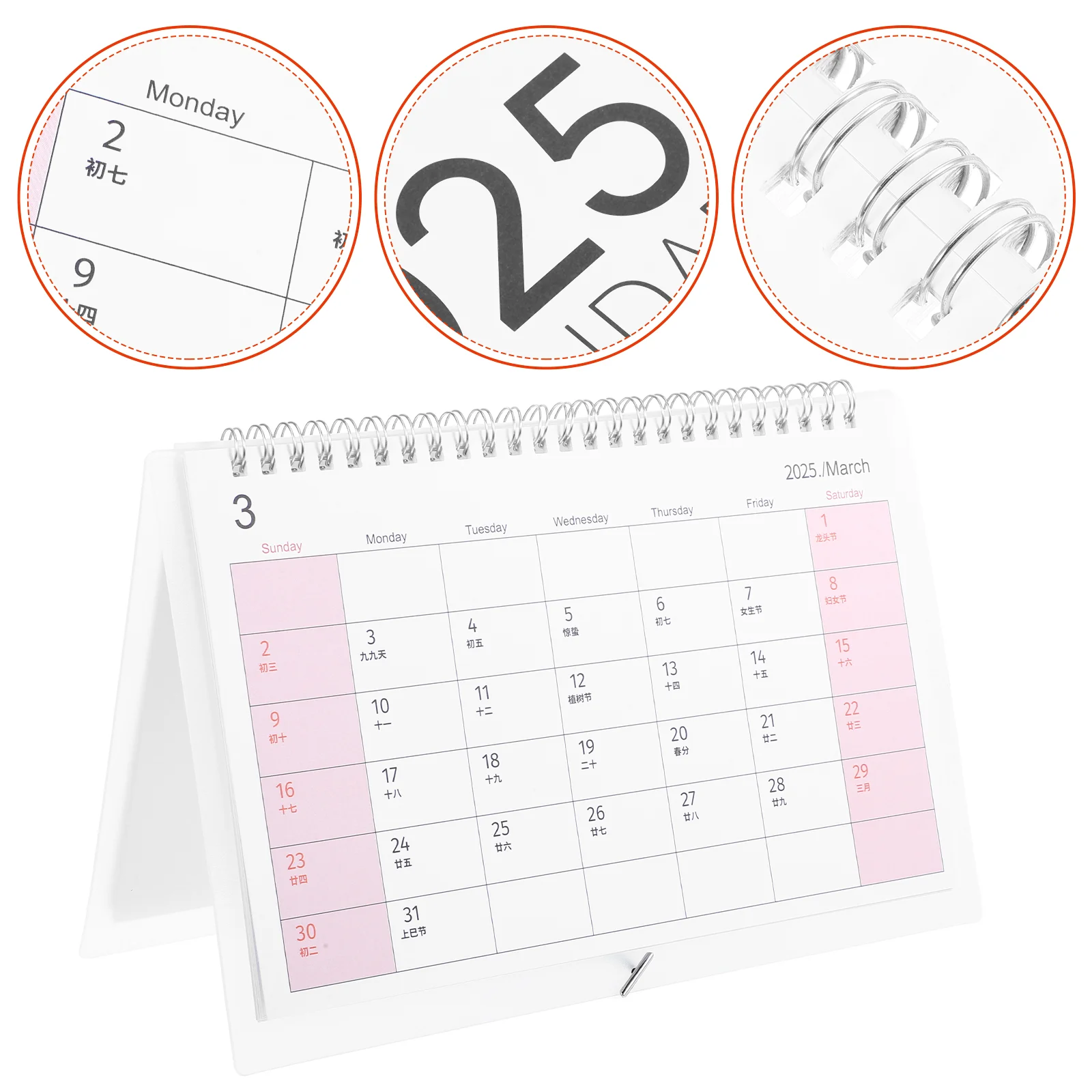 

Desk Calendar 2025 Desktop Calendar Standing Flip Calendar Standing Flip Calendars Planner Calendar for Home and Office