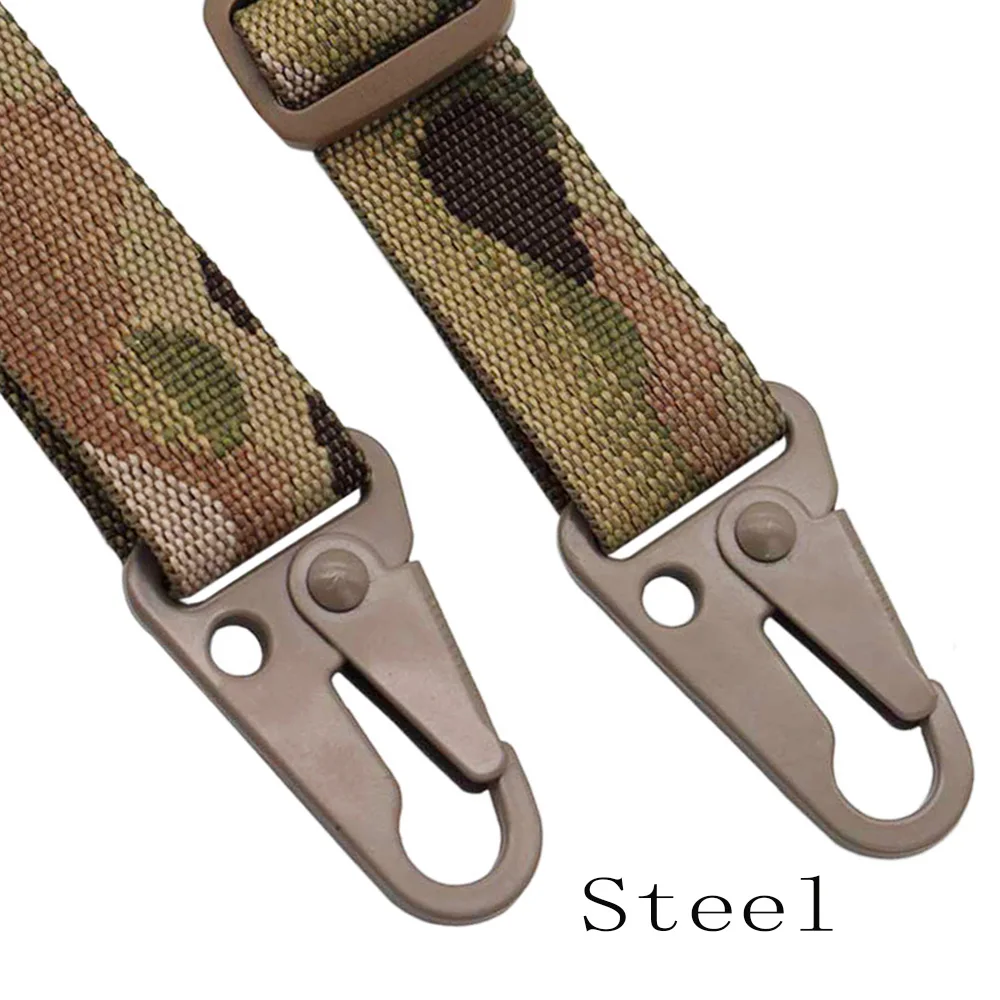 

2pcs Steel Enlarged Mouth Clip Sling Snap Hook Rifle Strap Gun Attachment Carabiner Buckle Keychain For Bag Backpack