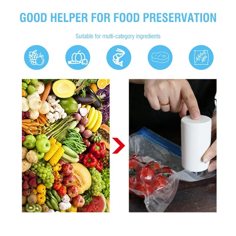 ปั๊มลมอเนกประสงค์แบบไร้สายสำหรับการสกัดอาหารและเครื่องสูญญากาศเงินเฟ้อถุงถนอมอาหารสำหรับซีลสูญญากาศ