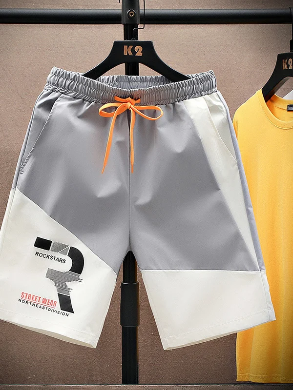 

Men's Baskeall orts Spor Lightweight Summer Faion Brand Middle-aged And Young 2025 Qui Dry Thin Beach Fitn Five-...