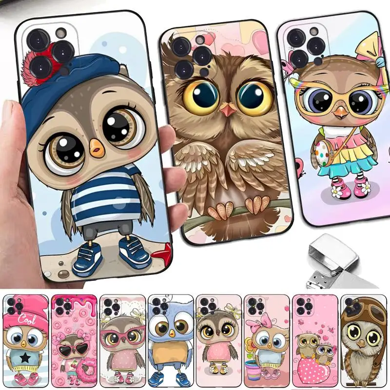 

Girl Gifts Owl lovers Phone Case For iPhone 14 11 12 13 Mini Pro XS Max Cover 6 7 8 Plus X XR SE 2020 Funda Shell