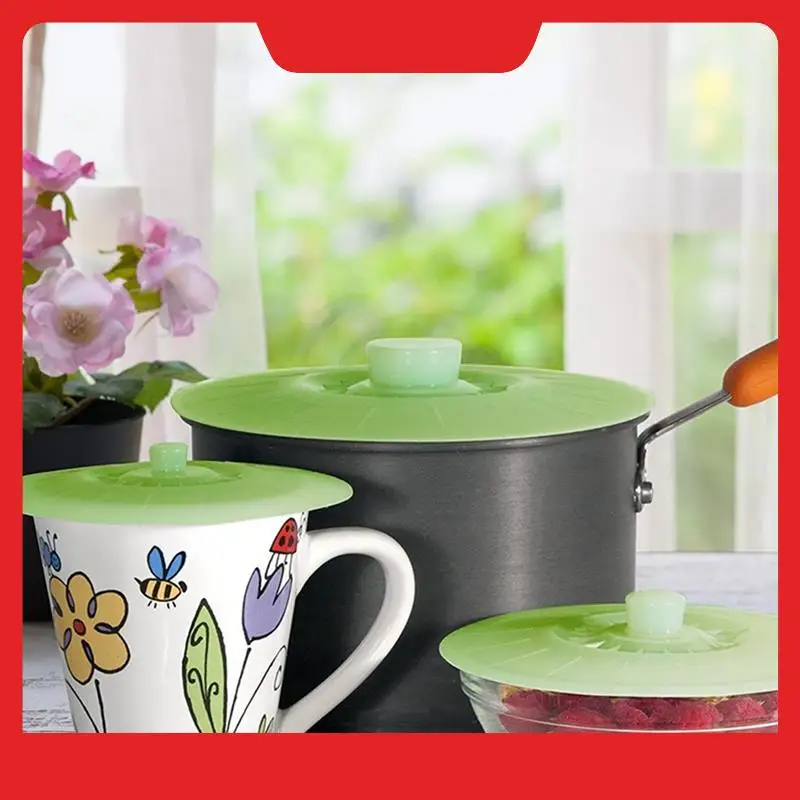 

5 Pieces Silicone Fresh-Keeping Lid Silicone Sealed Fresh-Keeping Cover Silicone Vacuum Cover