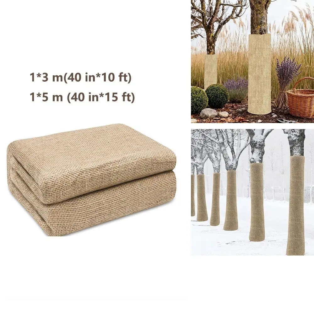 

Anti-freezing Frost Protection Covers Breathable Keeping Warm Winter Plant Cover Natural Jute Burlap Against Cold