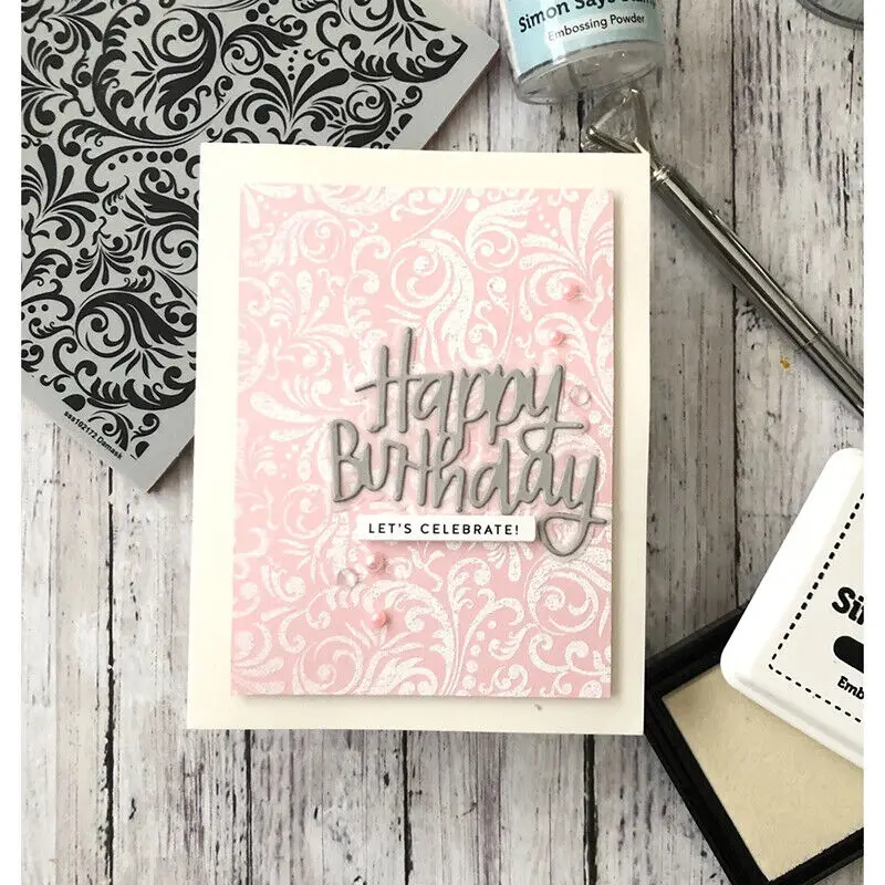 Letter Happy Birthday Metal Cutting Dies Stencils For DIY Scrapbooking Decorative Embossing Handcraft Template