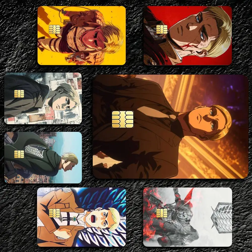 Anime Erwin S-Smiths-S Credit Card HD Stickers Easy to replace, change card style anytime as you like