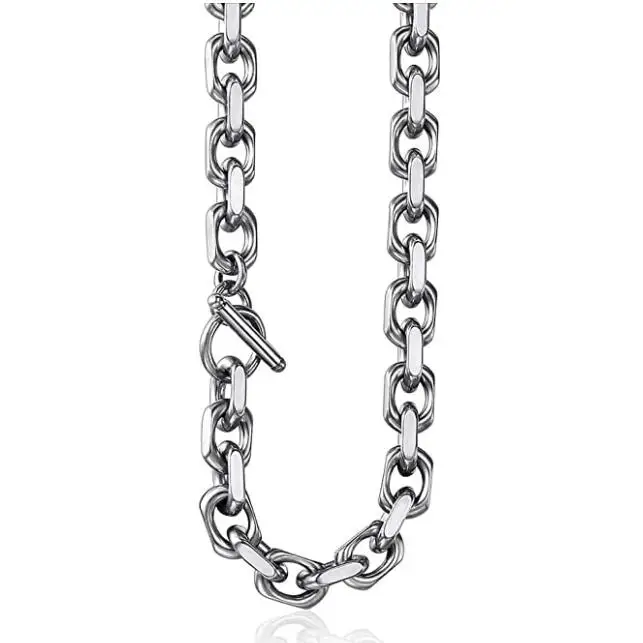 9mm Huge Stainless Steel Necklace Cable Rollo Chain Jewelry For Mens Women Gifts Silver
