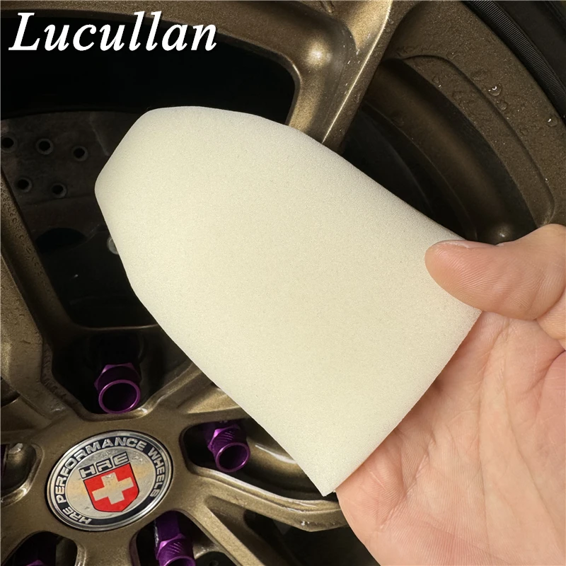 Lucullan Super Fine White Fingertips Waxing Dressing Foam Sponge Finger Mitt Wax Applicator