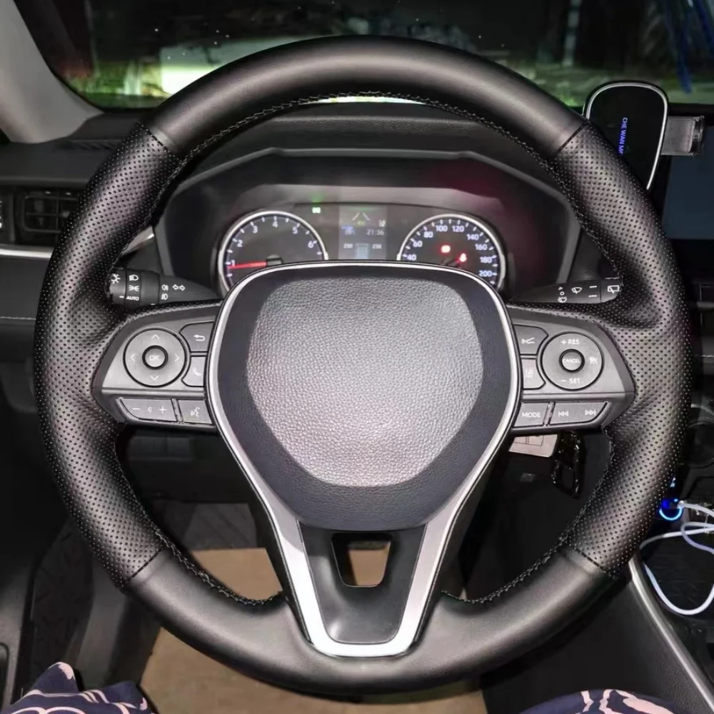 

Черная искусственная кожа для поделок, прочные автомобильные аксессуары для Toyota Camry Φ Highlander RAV4