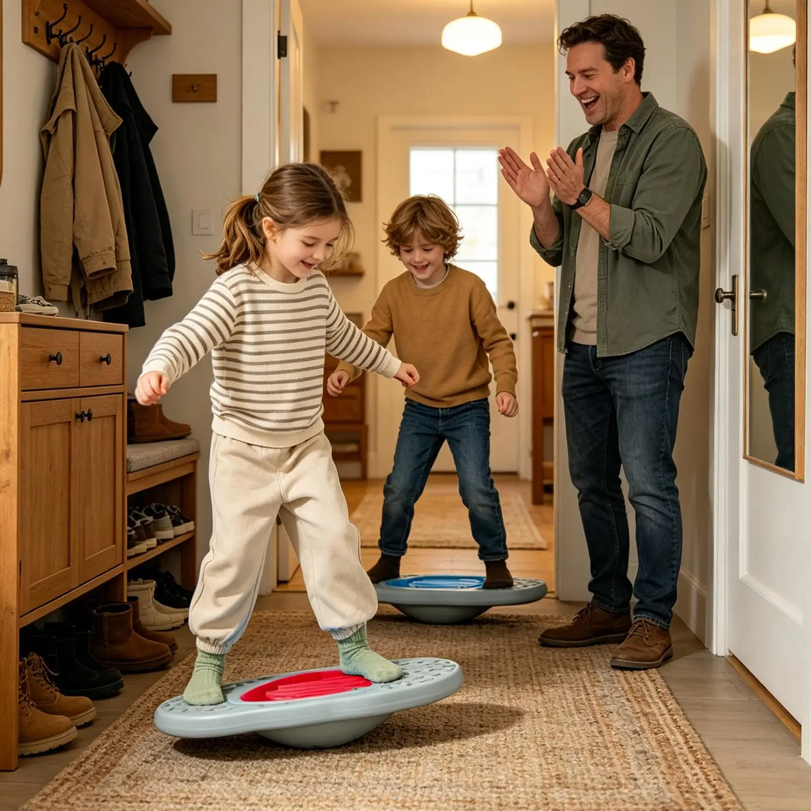 Balance Board For Kids Core Training Non Slip Hand Eye Coordination Toy Sensory Wobble Board For Preschoolers Boys Girls Pupils