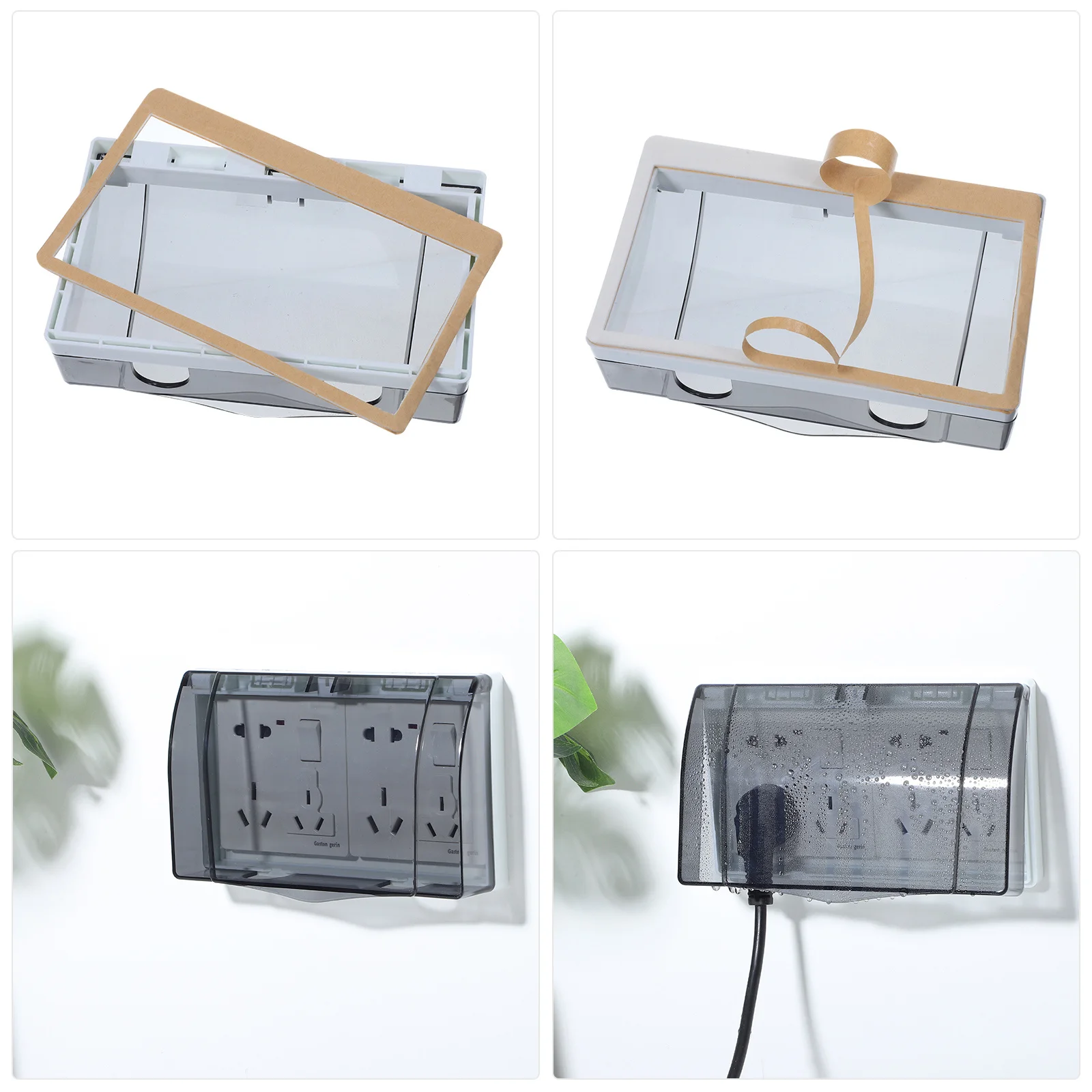 

Waterproof Outlet For Bathroom Wall Socket Adhesive Protective Receptacle Cover Weatherproof Electrical Plug Protector Sticky
