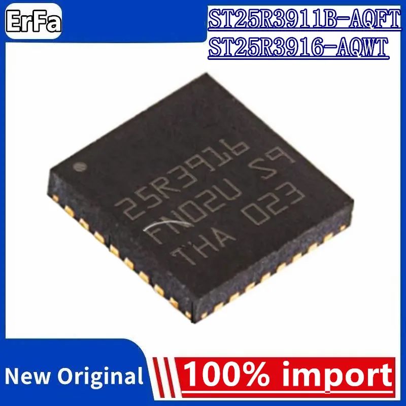 5PCS 100% New ST25R3916-AQWT ST25R3911B-AQFT microcontroller MCU chip