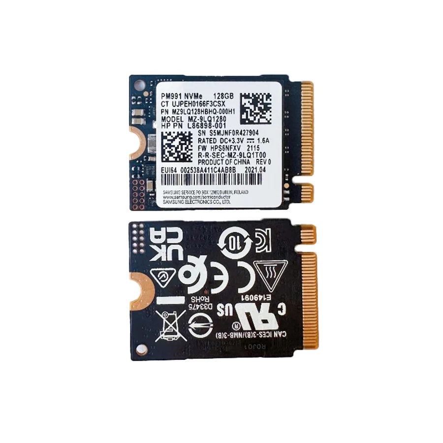 Samsung M.2 2230 SSD PM991a 128GB 256GB 1TB PM991 128GB Internal
