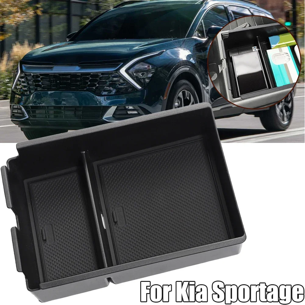 

1PCS Car Armrest Box Storage Box For Kia Sportage 2021-2024 ABS Centre Console Armrest Organiser Storage Box Black Parts