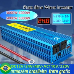 12V 24V  Inverter Pure Sine Wave Converter 50Hz 60Hz Car Inversor High Compatibility Dual Sockets Power Inverter