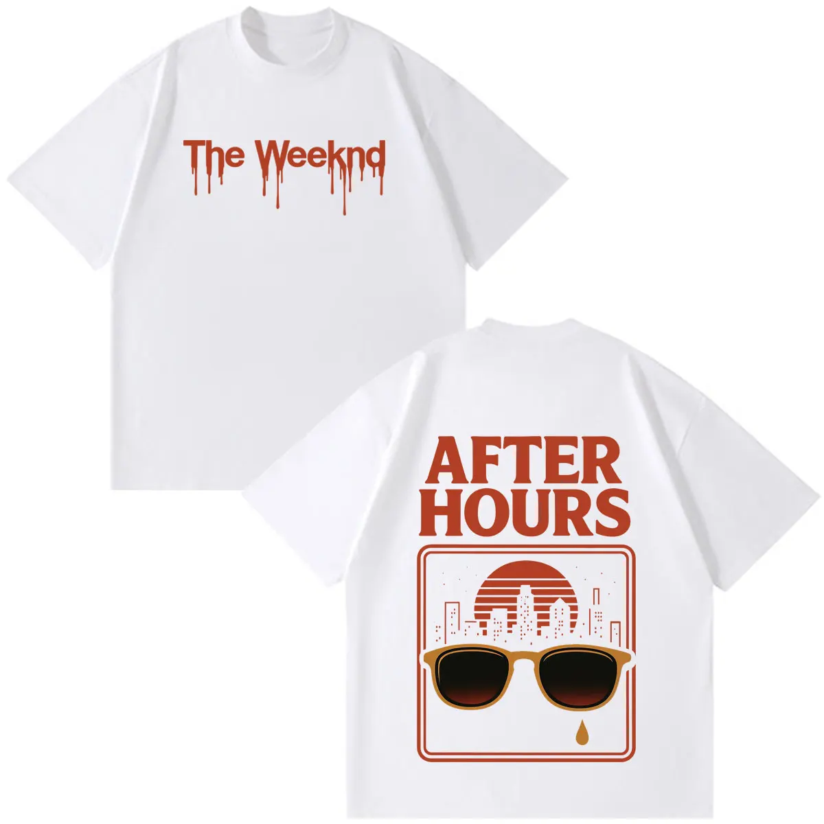 The Weeknd After Hours Til Dawn Tour 2026 Print T Shirts Men Women Fashion Hip Hop T-shirt Summer Loose Casual Cotton T-shirts