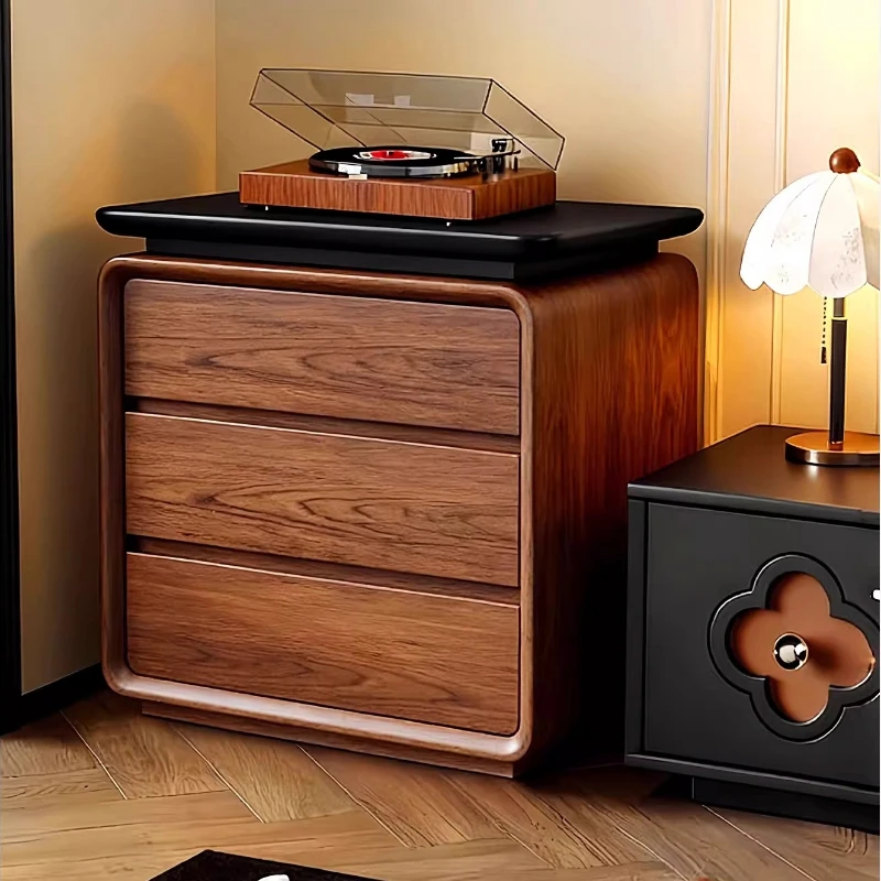 Niche Corner Nordic Bedside Table Unique Drawers Stand Bedside Table Dressing Comfortable Mesitas De Noche Storage Furnitur