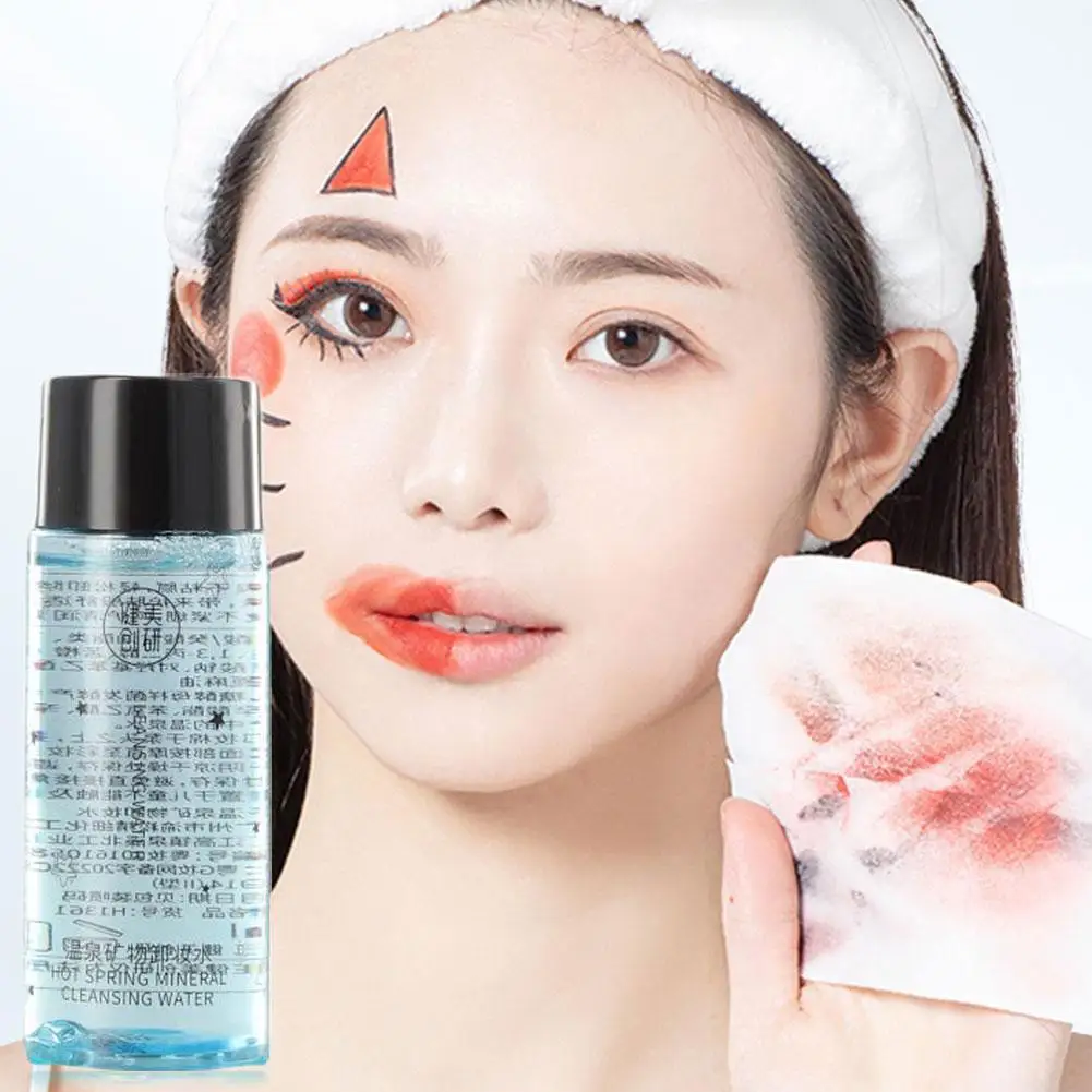 50ml Portable Makeup Remover Cleansing Liquid Water Gentle Face Skin Make-Up Eye Travel Water Lip Target Remover Care M0S6