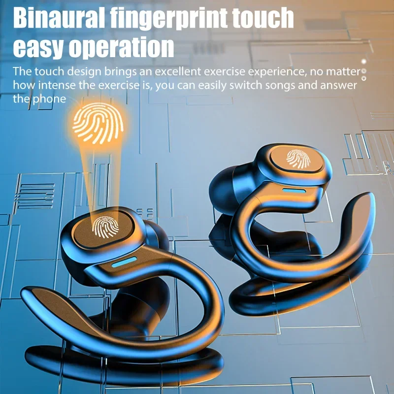 Auricolare Bluetooth wireless TWS originale con microfono Auricolari Display a LED Gancio per l'orecchio Cuffie wireless Auricolari Bluetooth stereo