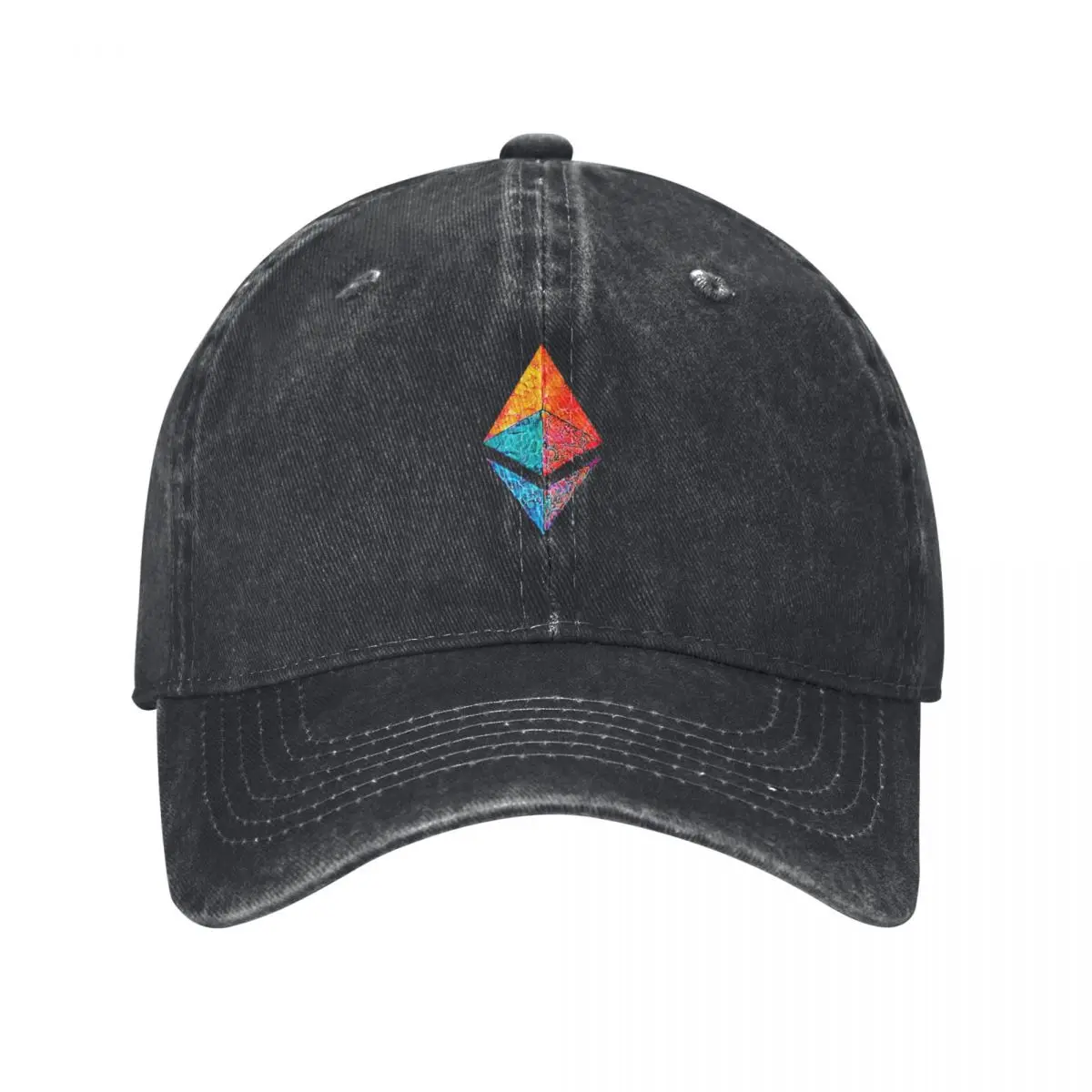 Caustic Acid ETH crypto, Etherium logo. Baseball Cap Uv Protection Solar Hat Golf Cap Sports Cap |-F-| Men Golf Wear Women's