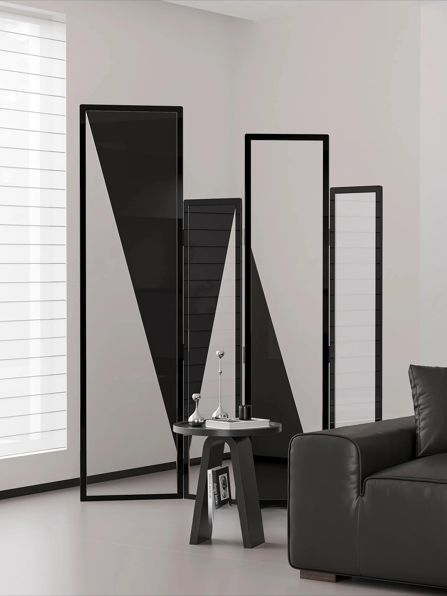 Acrylic screen partition, light luxury high-end living room foldable movable shield partition, bedroom entrance folding screen