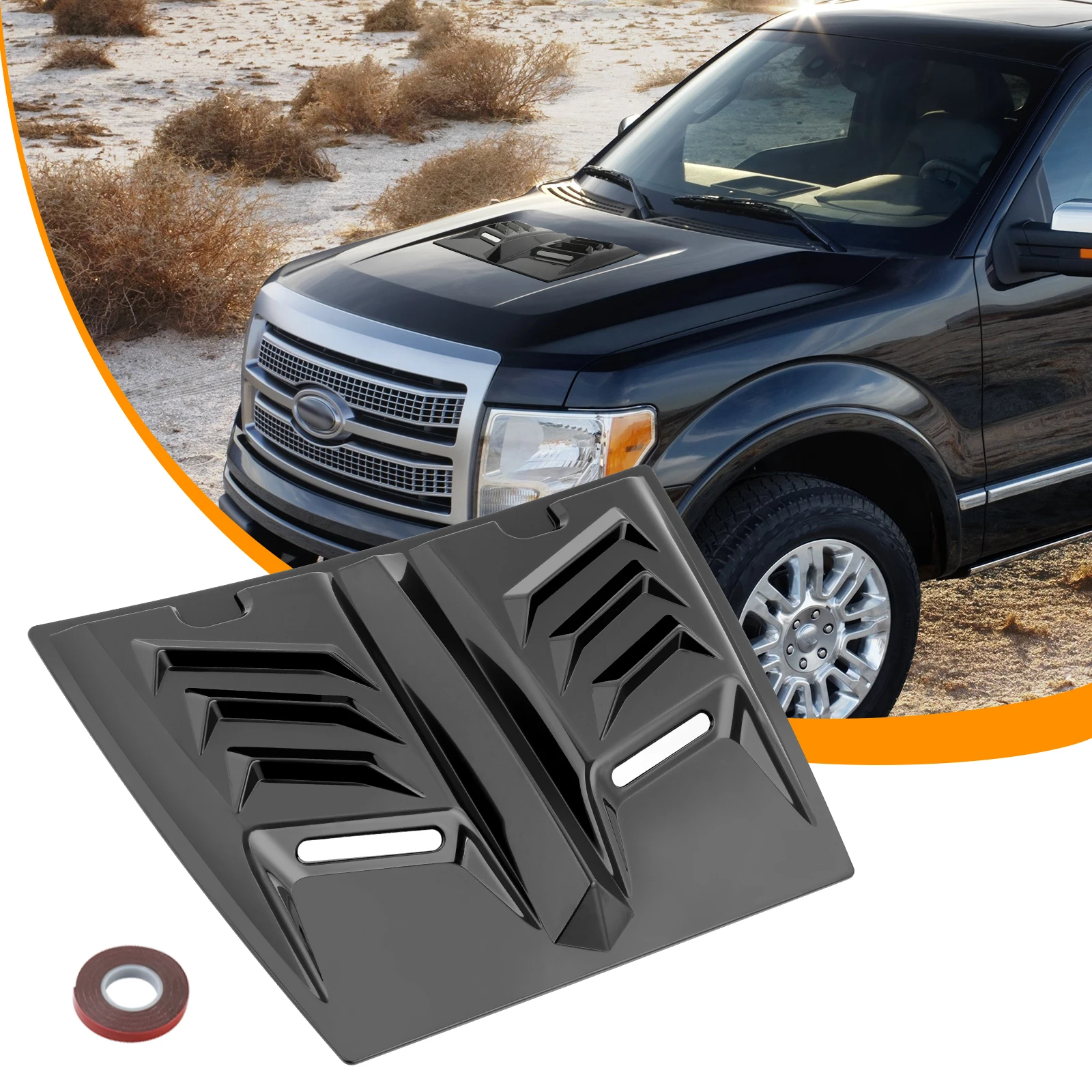 

Глянцевая черная крышка вентиляционного отверстия на капоте автомобиля, крышка вентиляционного отверстия на капот, декоративные крышки воздухозаборника с самоклеящейся конструкцией для автомобиля