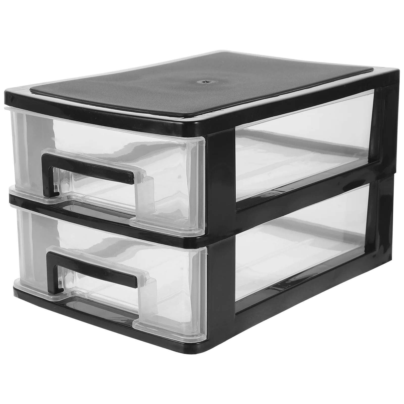 

4 Layer PP Plastic Drawer Type Desktop Cosmetics ganizer Tidy Elegant Black Transparent Makeup Brush Sundries Storage Box