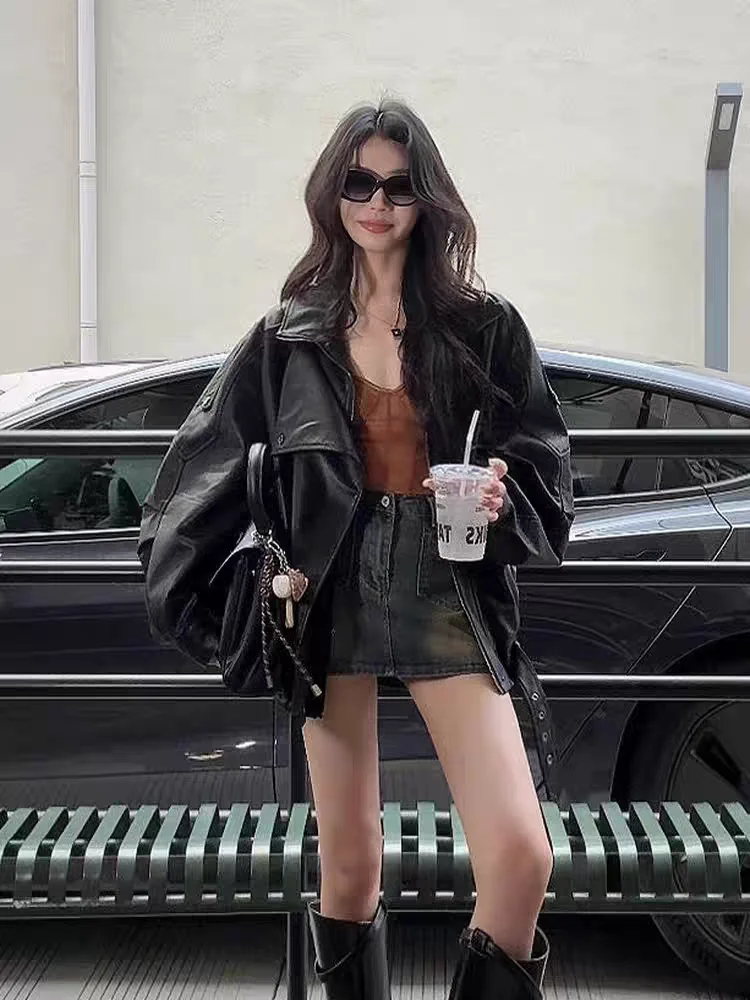 

Новая женская куртка Y2K на молнии, весна 2026, в стиле ретро, оверсайз, уличная одежда, новинка