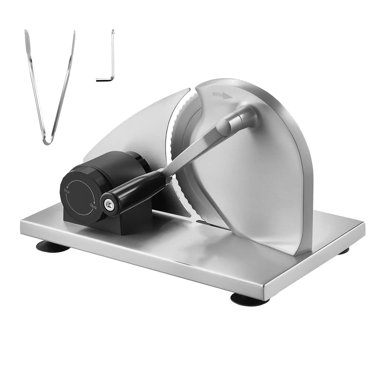 Manual Bread Adjustable Thickness Cheese Cutter Hand Crank Serrated Stainless Steel Blade for homemade Bread for kitchen Bakery Restaurant Party