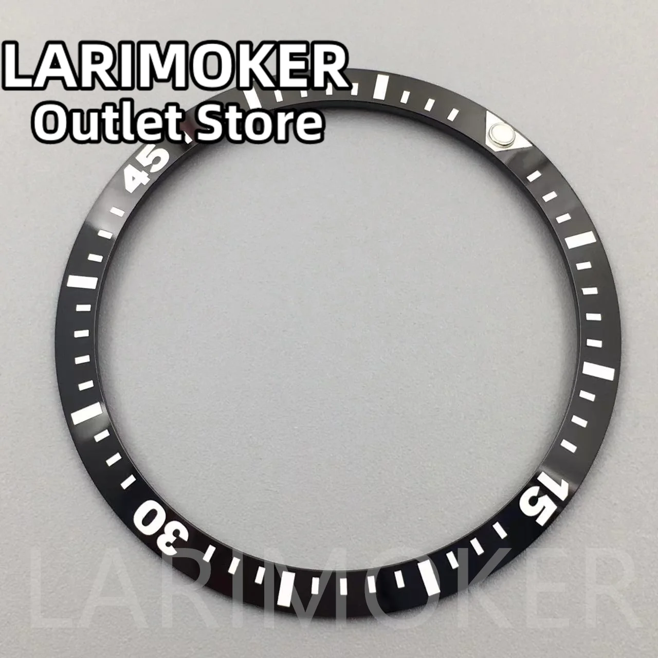ساعة يد سيراميك LARIMOKER ، القطر الخارجي للرجال 41 بالداخل ، أزرق ، أسود ، إطار