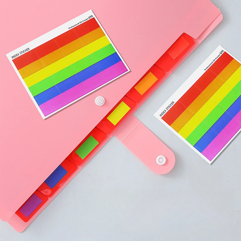 A4 Size Expanding File Folder 5 Pocket Folders For Documents Stationery Portable Paper Organizer For School Office Supplies