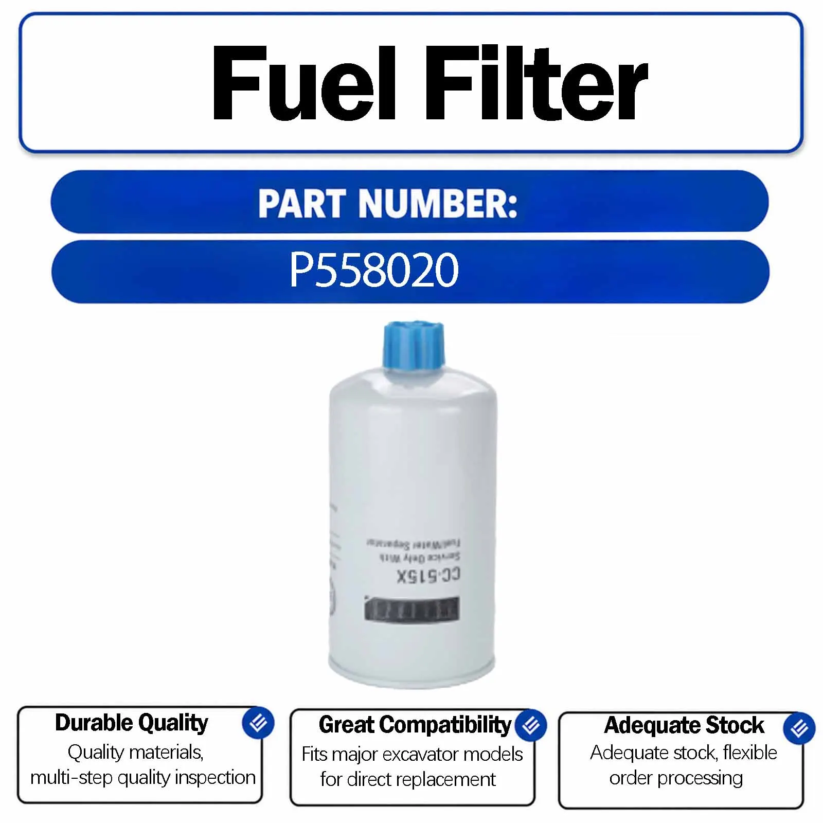 Fuel Filter FS36253 For XGMA XG820 XG822LC CG823 XG825 Crawler Excavators
