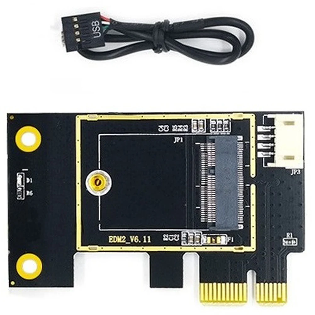 Placa adaptadora de placa de rede sem fio NGFF M.2 para PCIE suporta placa de rede 7260 8265 1650 1675X AX200 AX210