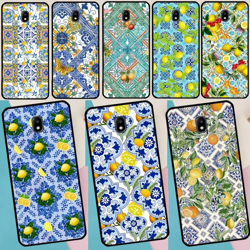 Mediterranean Lemon Case For Samsung Galaxy J4 J6 Plus J3 J5 J7 2016 A3 A5 2017 A9 J8 A6 A8 Plus 2018 Cover