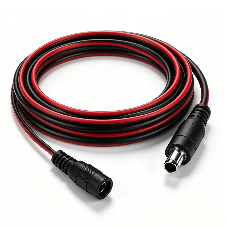 5V 12V DC Power Cable 20 22AWG 5.5 2.1mm Barrel Jack 2pin Red Black Extension Wire For Camera CCTV RV Auto LED Strip Light