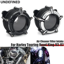 Air Cleaner Filter Intake For Harley Twin Cam EVO Dyna Softail FXST Touring Road King Street Glide 1993-1999 Motorcycle Clear