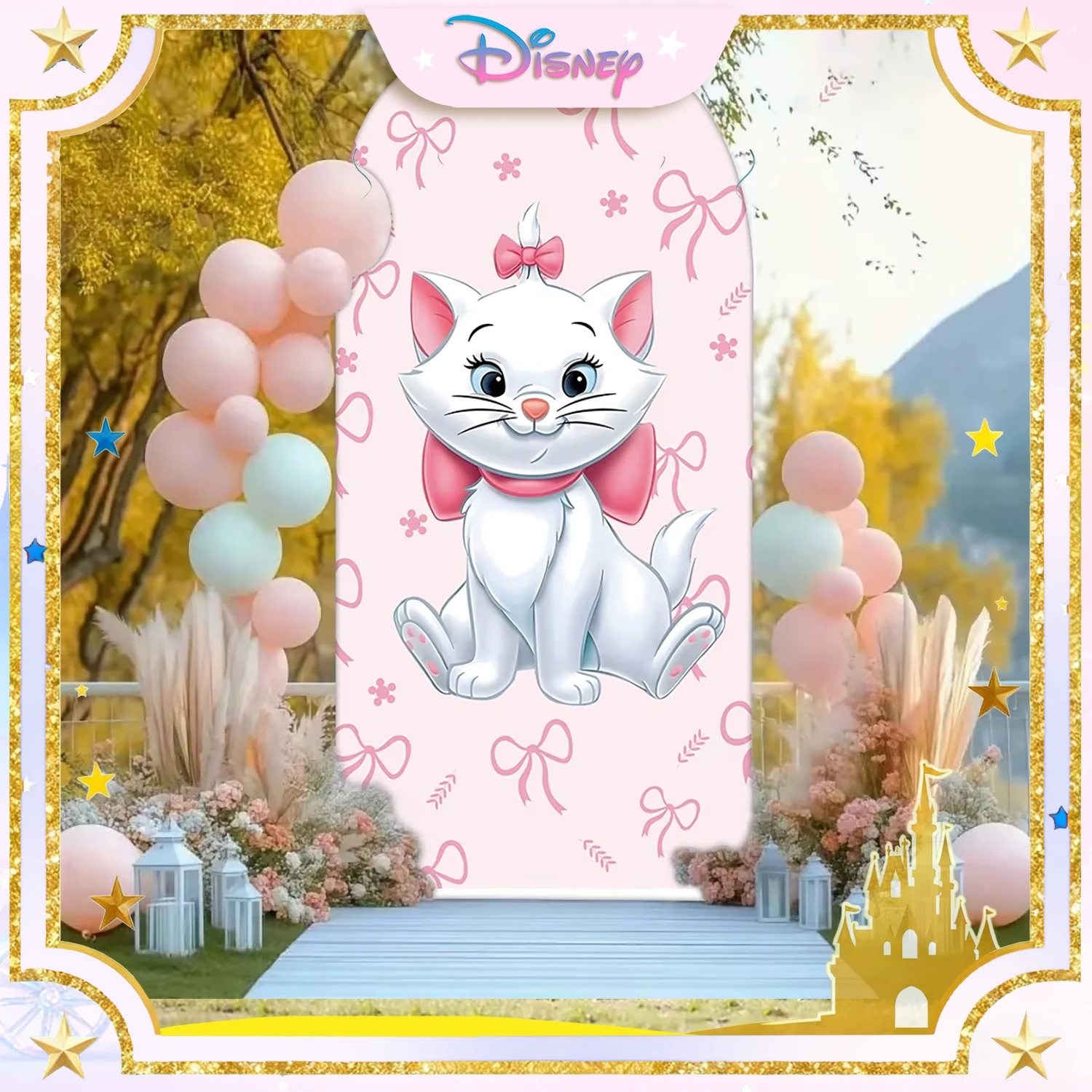 

Disney Mary Mouse Theme Stretch Fabric Party Arch Cover