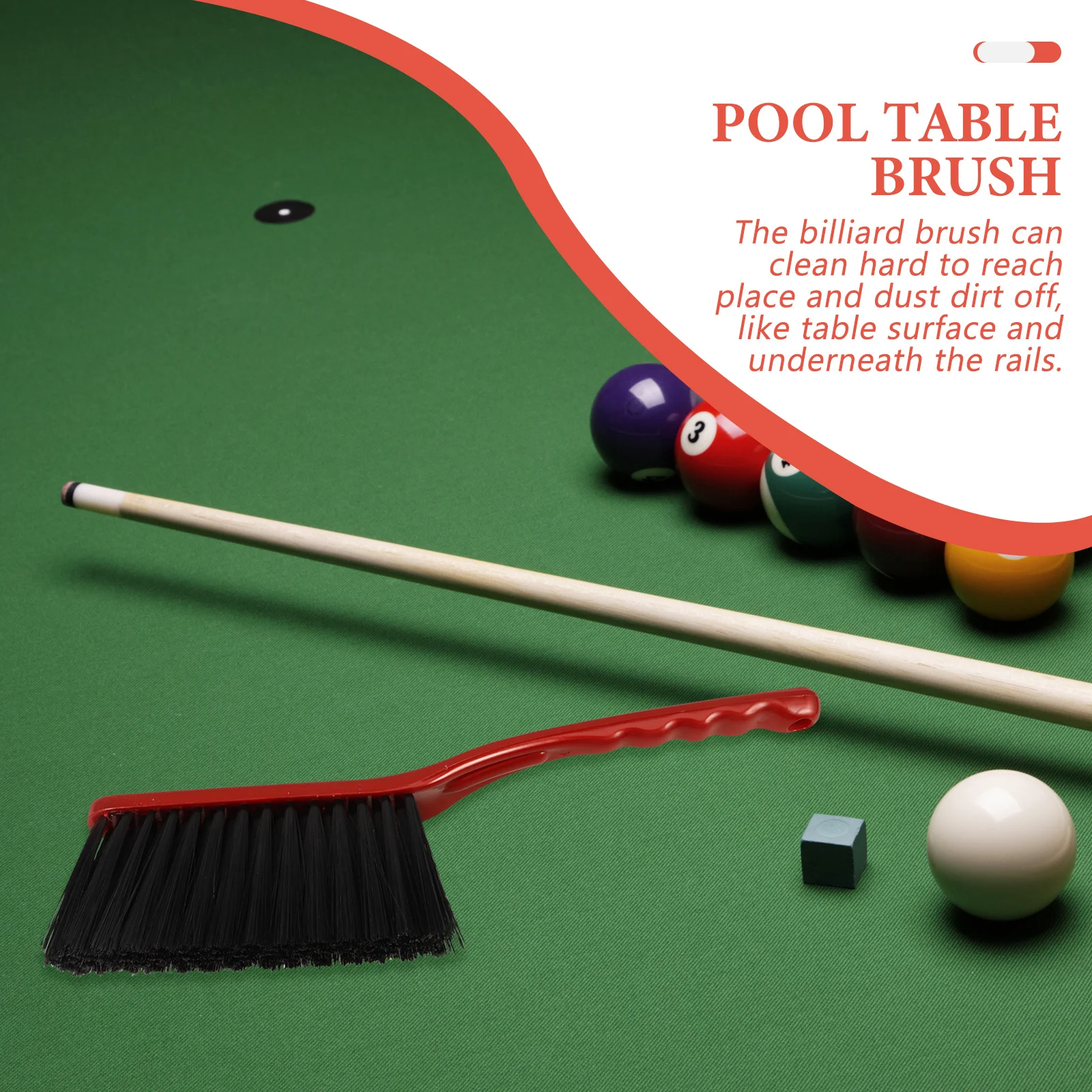 فرشاة تنظيف طاولة البلياردو بمقبض بلاستيكي لطاولة البلياردو أداة إزالة الغبار السطحية متعددة الأغراض للتنظيف المنزلي #5